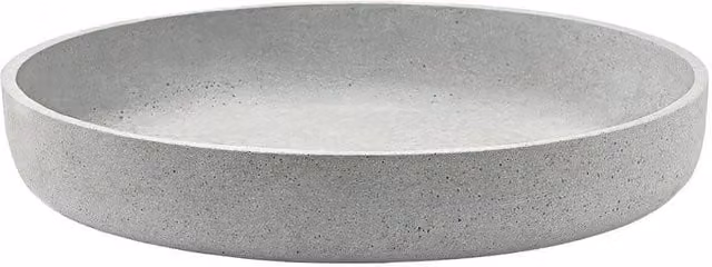 Blomus Moon Round Decorative Tabletop Bowl, Grey, W: 40.0 cm, D: 40.0 cm, H: 6.0 cm