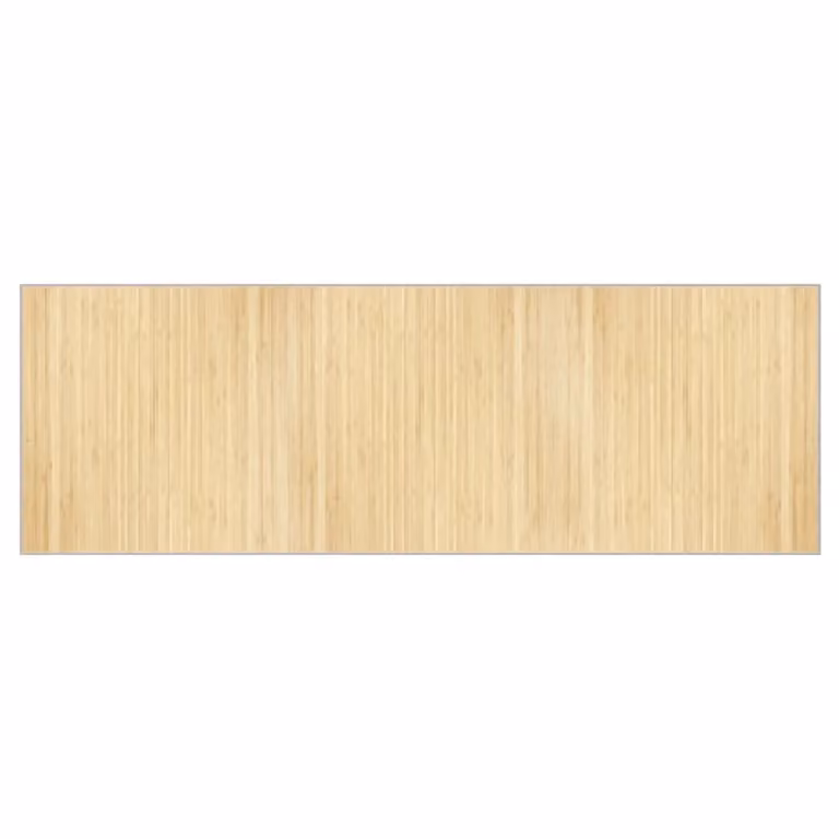 Berkfield Home Rectangular Bamboo Rug in Beige, W: 100 cm, D: 300 cm