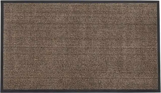 JVL Commodore Barrier Mat in Brown and Black, W: 80 cm, L: 140 cm