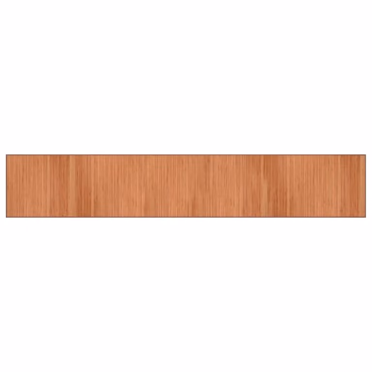 Berkfield Home Rectangular Bamboo Rug in Brown, W/D: 70 x 400 cm