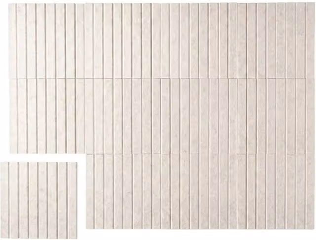 VOGREX 12-Piece Beige Self-Adhesive Felt Wall Pin Notice Tiles, W/D/H: 30 x 30 x 30 mm