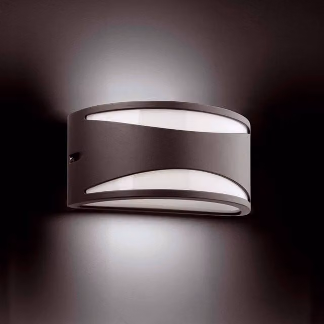Faro Bonn 1 Light Outdoor Up and Down Wall Light in Grey