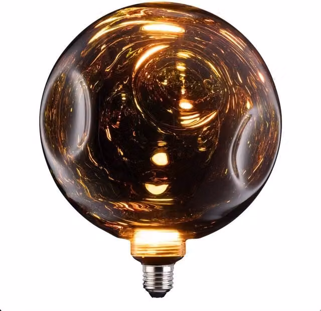 TCP Iridescent Decorative LED Globe Bulb, Multicolour, Warm White, E27, Single Pack