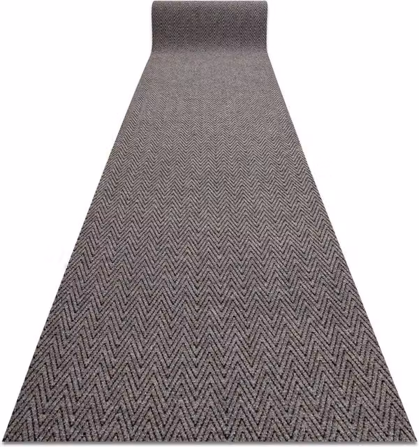 RugsX Non-Slip Herringbone Runner in Beige and Grey, W/D/H: 100 x 260 cm