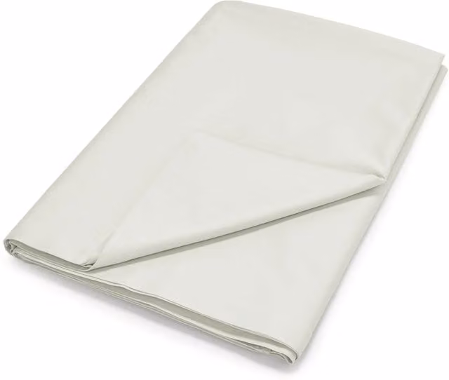 Bedeck 500 Thread Count Mako Satin Plain Dye Super Kingsize Flat Sheet, Green, W: 200 cm x L: 200 cm