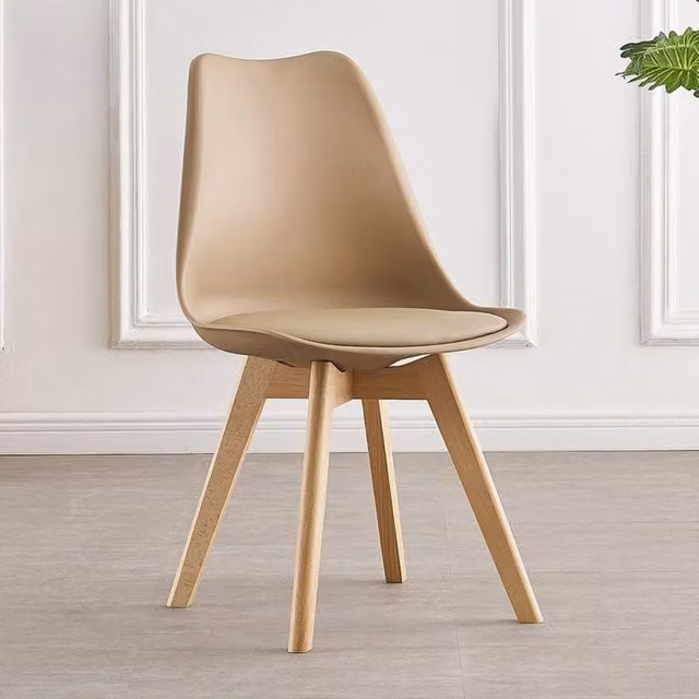 Life Interiors Set of 4 Lorenzo Retro Dining Chairs with Padded Synthetic Leather Seats in Bronze