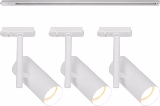 Nordlux Jerome Modern White Metal Track Lighting Set with Adjustable GU10 Bulbs