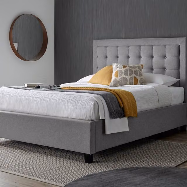 Rest Relax Barcelona Grey Fabric Ottoman Bed W/D/H: 180 x 200 cm