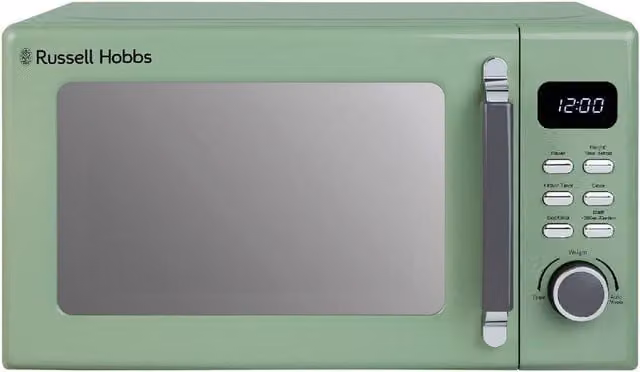 Russell Hobbs RHM2026 Digital Solo Microwave, 20L, 800W, Light Green