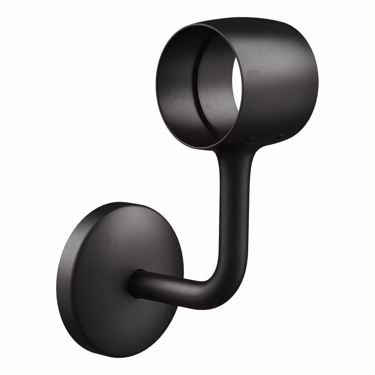 Rothley Matt Black Premium Easy Install Indoor Modern Round Stair Handrail Kit, 2.4m