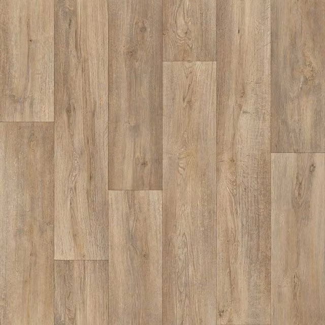 Mega Flooring UK Light Brown Wood Look Vinyl Flooring Sheet, 2mm Thick, W: 300 cm, D: 400 cm