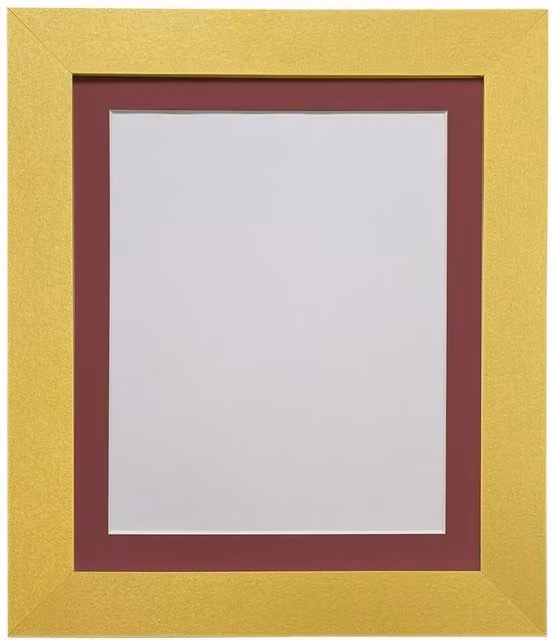 Frames & Mirrors 4U Metro Gold Frame with Red Mount, W: 60 cm, H: 80 cm
