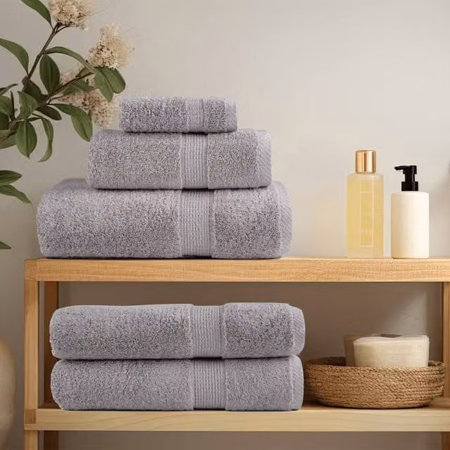 Berkfield Home Soft SOLUND 6 Piece Premium Cotton Terry Towel Set in Grey, 600 gsm