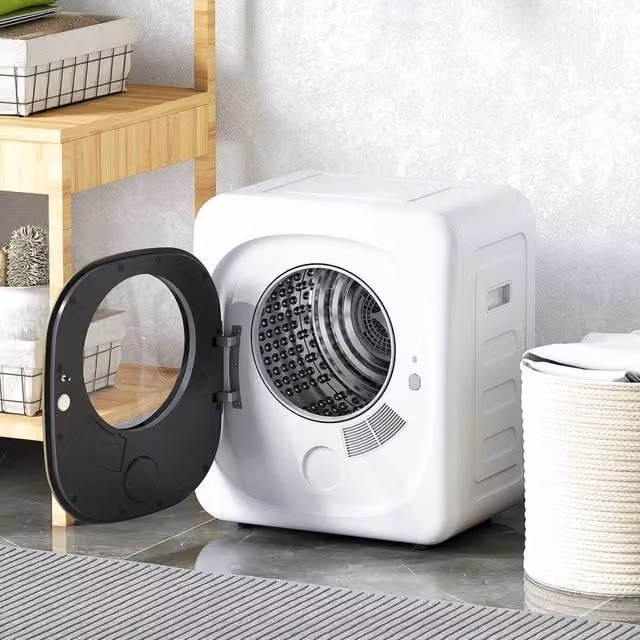 HOMCOM Vented Freestanding Tumble Dryer, 4kg Capacity, White