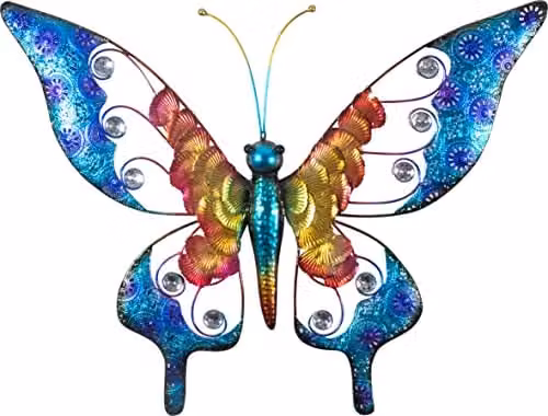 St Helens Home & Garden Multicolour Metal Butterfly Wall Ornament