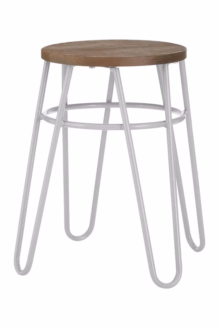Orsina District Hairpin Stool in Grey and Gold