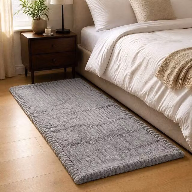 Marlow Corduroy Sofa Cover in Light Grey, W: 70 cm, L: 180 cm