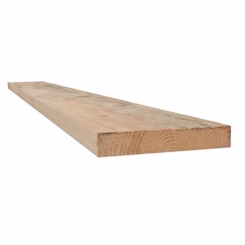 Snowdon Timber Unbanded Scaffold Board, Rough Sawn, Brown, 6 Pack, W: 225 mm, T: 36 mm, L: 975 mm