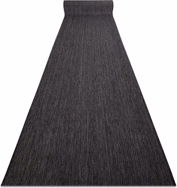 RugsX Sisal Sion Runner in Black, W/D/H: 70 x 170 cm