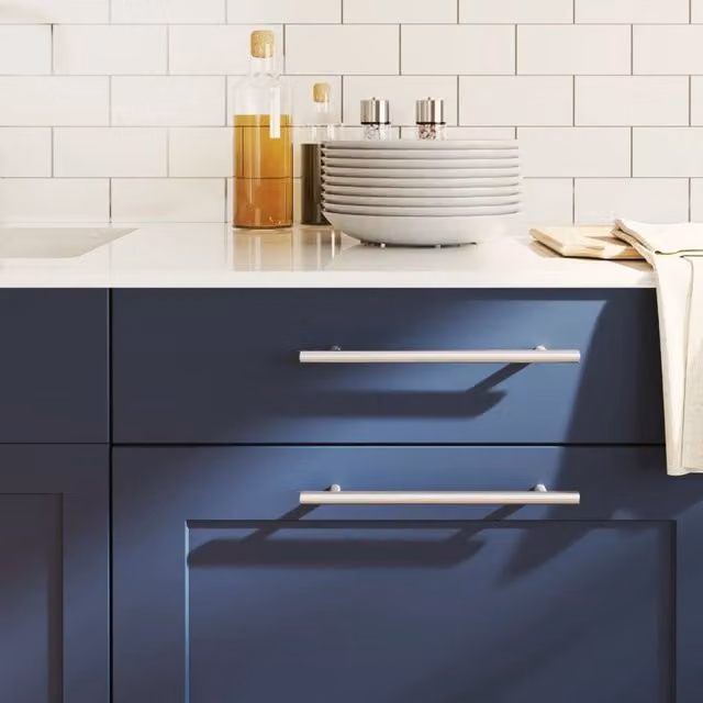 Berkfield Home Brushed Silver Stainless Steel Bar Cabinet Handles, 20 Pack, Length: 192 mm