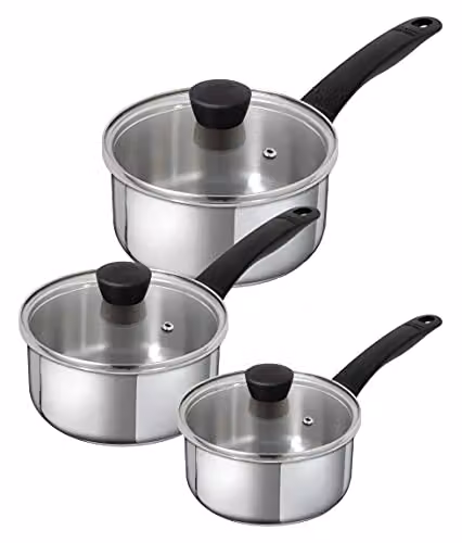Kuhn Rikon Classic Stainless Steel Saucepan with Glass Lid, Silver