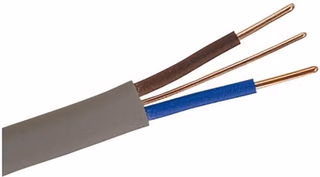 Dencon 6242Y Twin and Earth Cable, 2.5mm², 50m, Grey