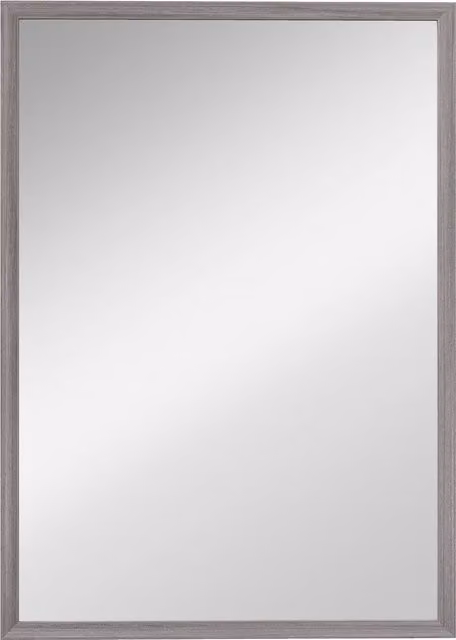 HOMCOM Modern Rectangular Wall-Mounted Glass Mirror in Grey, W: 50 cm, H: 70 cm