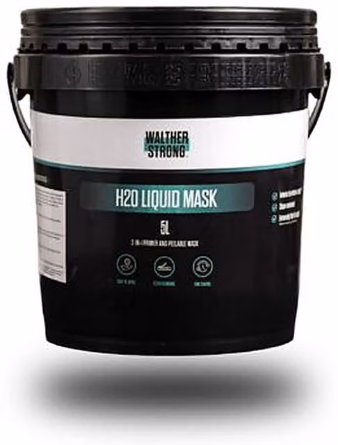 Walther Strong H20 Liquid Mask Water Based Wood Bonding Mask, 5 l, White