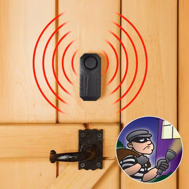 Bergstrom Black Wireless Door and Window Sensor with WiFi Smart App and Motion Detection