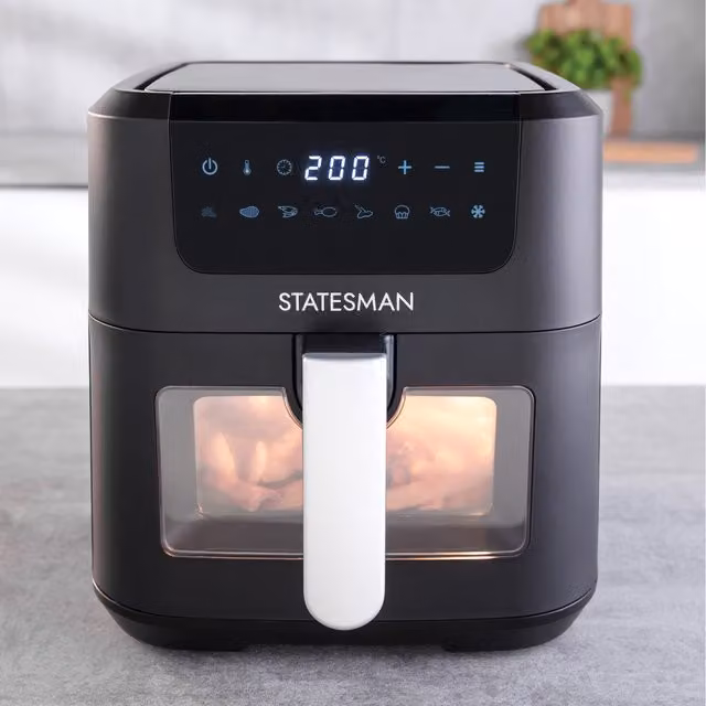 Statesman Digital Air Fryer, 5 Litre, Black