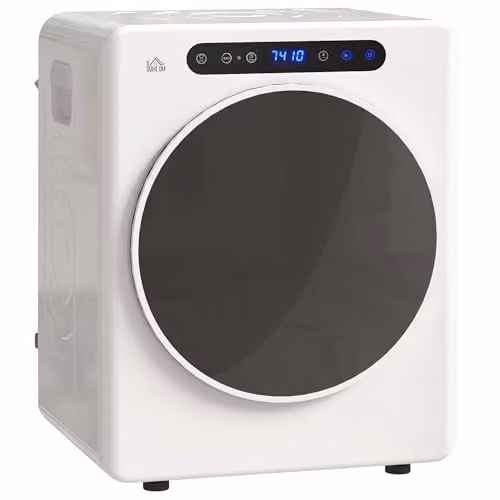 HOMCOM Vented Tumble Dryer, 5kg Wet Laundry/3kg Dry Capacity, 1000W, White