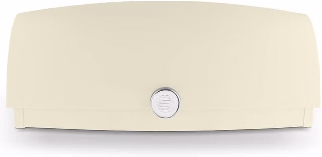 Swan Townhouse Ventilated Metal Bread Bin with Roll Front Lid, Cream