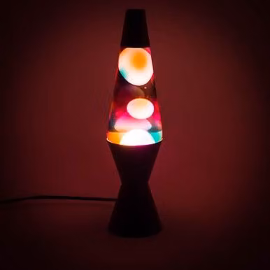 Menkind Schylling Colour-Changing Graffiti Swirl Lava Lamp in Black and Multicolour