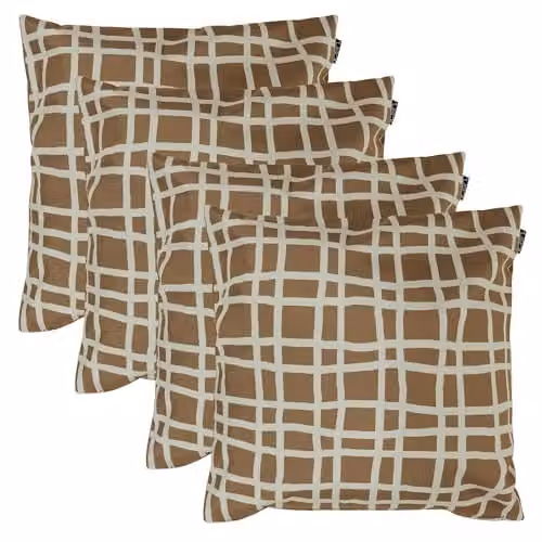 icon Mark Making Outdoor Cushion Set of 4, Chocolate, W/D/H: 43 x 43 x 43 cm