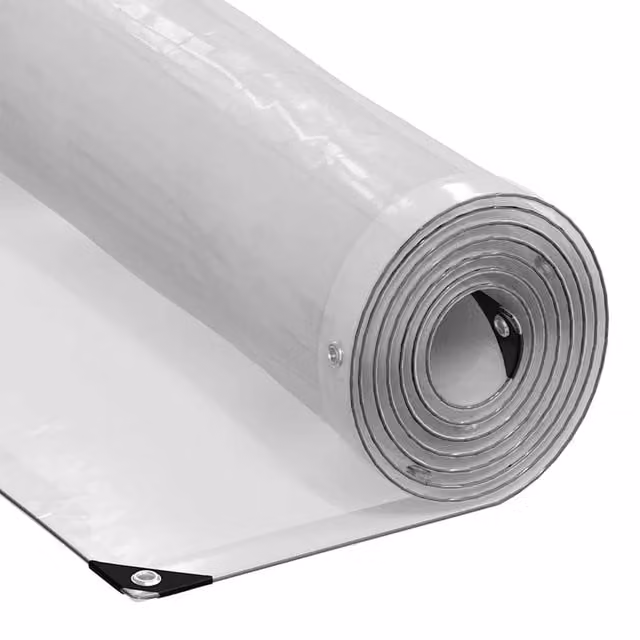 Berkfield Home Transparent Polyethylene Plant Cover with Eyelets, W: 3 m, L: 10 m