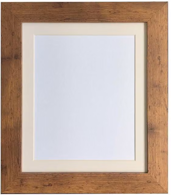 Frames & Mirrors 4U Metro Vintage Wood Frame with Ivory Mount in Walnut, A2, W/H: 50 x 70 cm