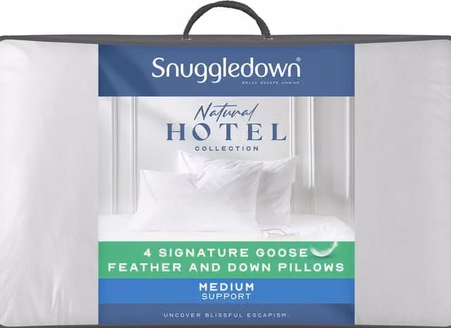 Snuggledown Hotel Goose Feather and Down Pillow in White