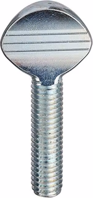 Unifix Silver Galvanised Steel Shoulderless Thumbscrews M10 x 25 mm, Box of 100