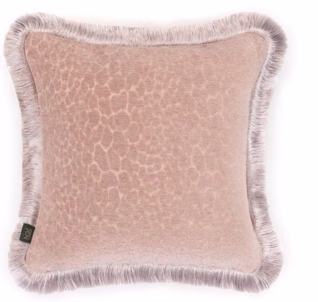 House of Hackney MARA Jacquard Medium Fringed Cushion in Tourmaline, W/D/H: 45 x 45 x 45 cm