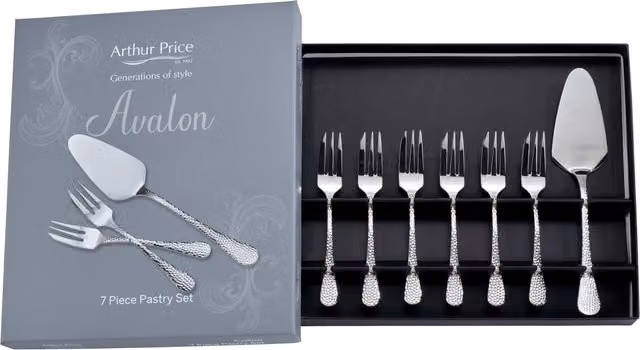 Arthur Price Avalon 7 Piece Stainless Steel Pastry Serving Set in Silver