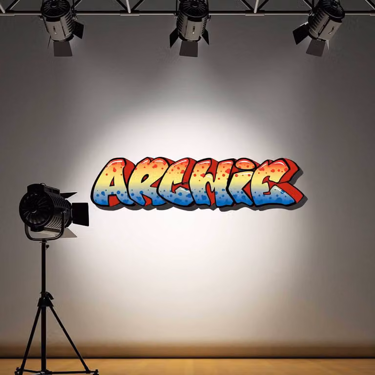 60 SECOND MAKEOVER Personalised Graffiti Name Wall Sticker Decal, Multicolour, Width: 150 cm