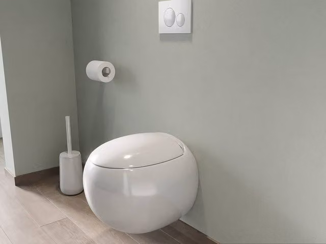 Vente-unique HURO II White Ceramic Wall-Hung WC with Soft-Close Seat W/D/H: 37 x 39 x 58 cm