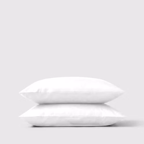 Bedable Cotton Sateen Pillowcase Pair, White, W/H: 50 x 75 cm, 460 Thread Count, Envelope Closure