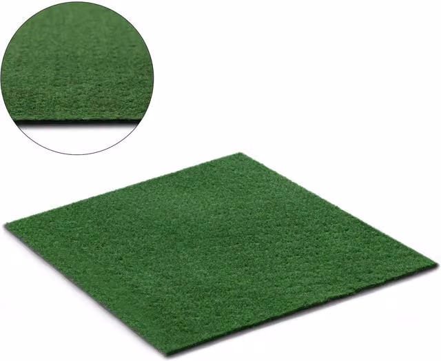 RugsX Green Artificial Grass Patio Rug, UV-Resistant Polypropylene, W: 200 cm, L: 750 cm