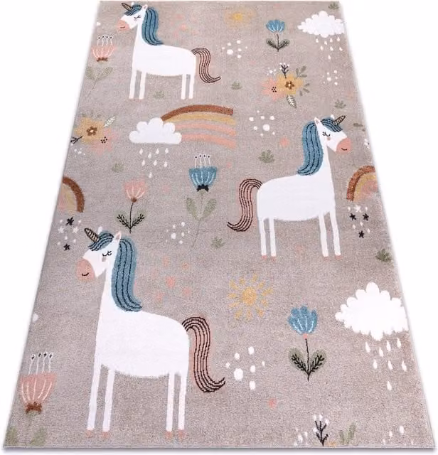 RugsX Fun Kids Motif Rug in Beige, W: 180 cm, D: 270 cm