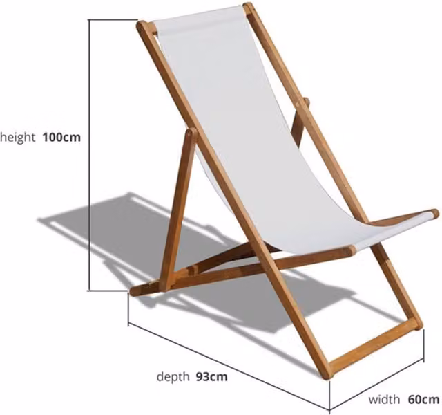 BillyOh Set of 6 Windsor Outdoor Folding Deck Chairs in Brown Acacia Wood
