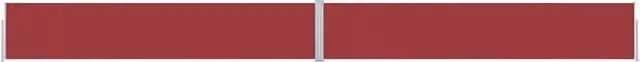 Berkfield Home Red Retractable Side Patio Awning with Polyester Fabric and Steel Frame, W/H: 1200 x 170 cm