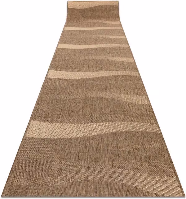 RugsX Floorlux Sisal Runner in Brown, W/D/H: 70 x 490 cm