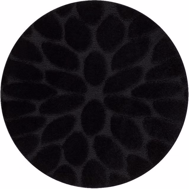 RugsX Black Round Bath Mat, Diameter: 100 cm