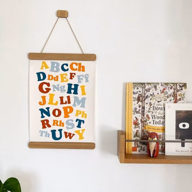 Autumn's Corner Modern Rectangular Single Magnetic Picture Frame in Brown Wood, A3